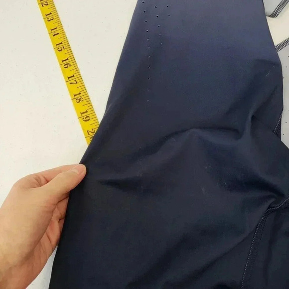 Athleta Womens Contender Aero Leggings Size S Blue Ombre Cropped Stretch - Picture 7 of 10